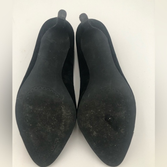 TAHARI Suede black patent toe heels - Picture 6 of 8